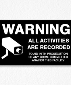 All Activities Recorded Sign in Black
