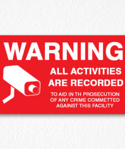 All Activities Recorded Sign in Red