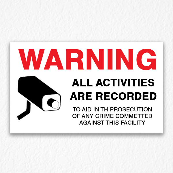 All Activities Recorded Sign in Red Text