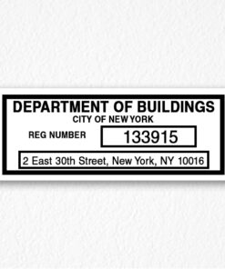 Department of Building Sign in Black Text