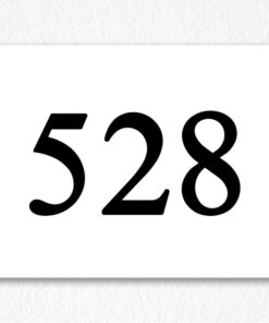 Floor Number Sign in Black Text