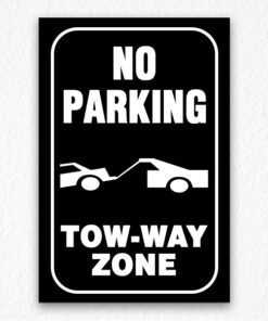 Two-way Zone Sign in Black
