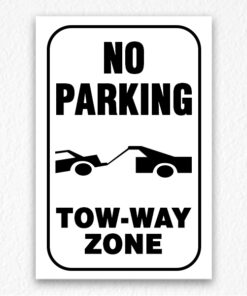 Two-way Zone Sign in Black Text