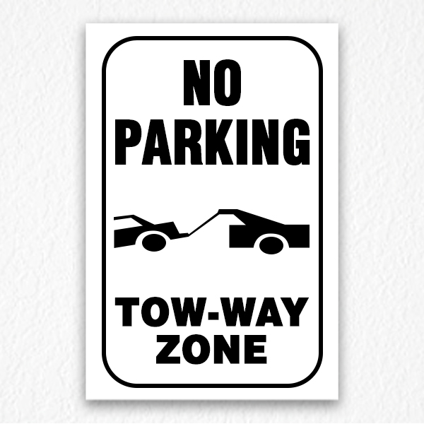 Two-way Zone Sign in Black Text