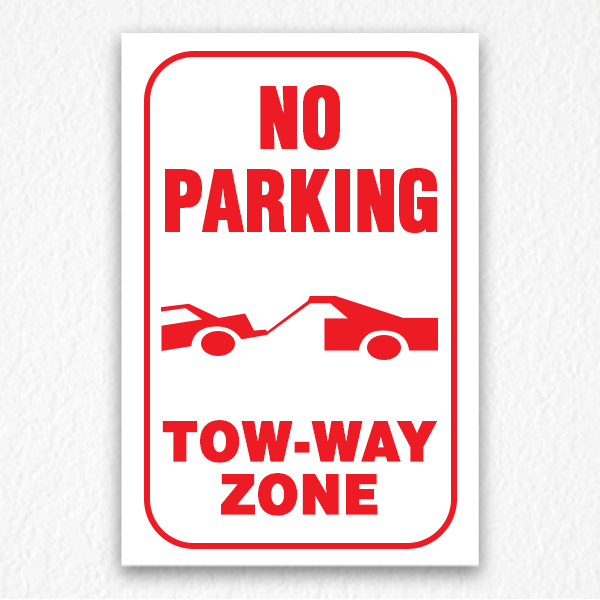 Two-way Zone Sign in Red Text