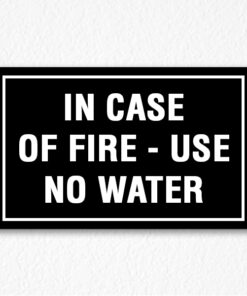 Use No Water Sign in Black