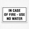 Use No Water Sign in Black Text