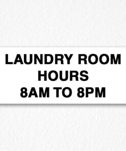 Laundry Room Sign Black Text
