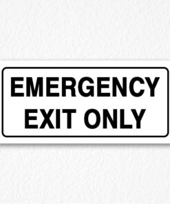 Emergency Exit Red Sign Black Text