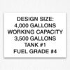Working Capacity Sign in Black Text