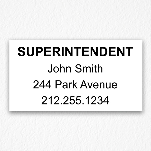 Building Superintendent Sign NYC