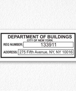 Department of Buildings Signs NYC