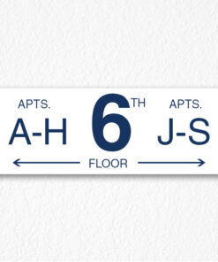 Where to Go Building Floor Number Sign