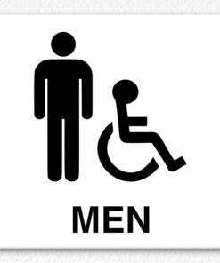 Men Only Allowed Sign in Black Text