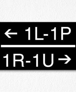 Room Number Directory Sign in Black