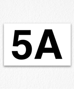 5A Apartment Number Sign