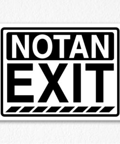 Exit Sign in Black Text