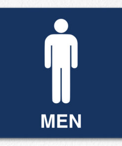 Men Only Sign on Blue
