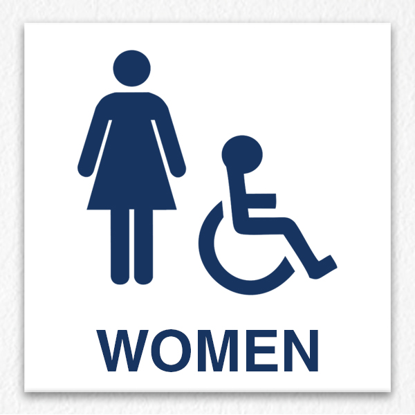 Women Only Sign in Blue