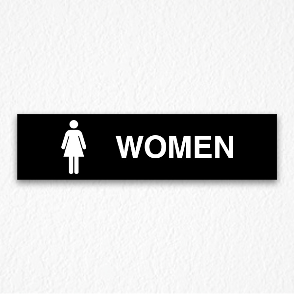 Women Area Sign on Black