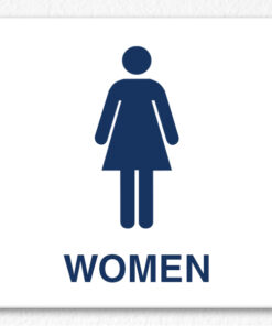 Women Room Only Sign in Blue