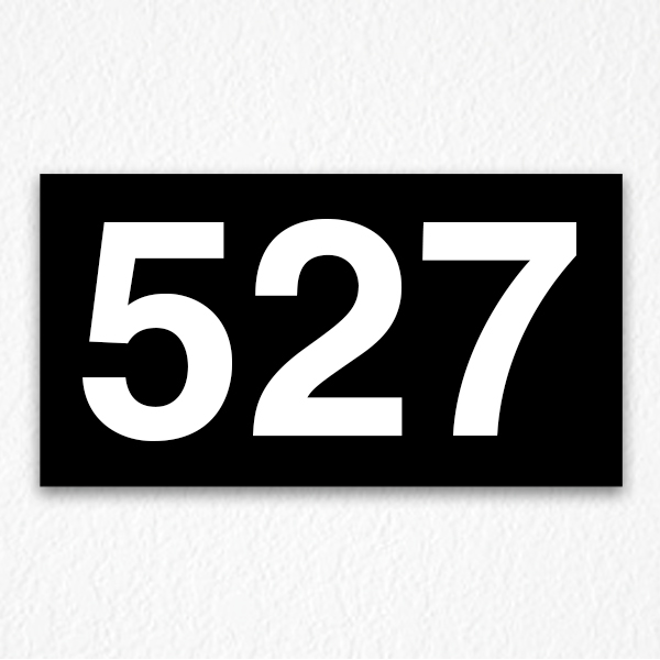 Building Room Number Sign in Black