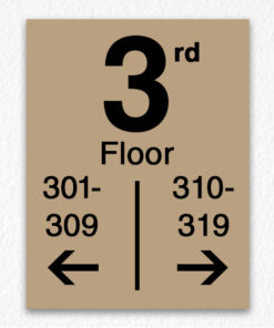 Floor Number Directory Sign