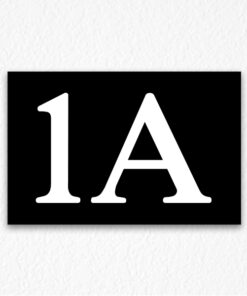 1A Floor Number Sign in Black