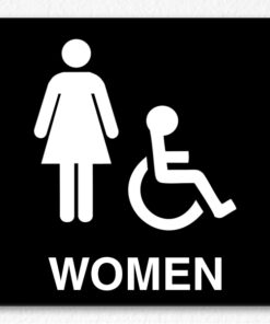 Women Only Sign on Black