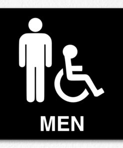 Men Only Allowed Sign on Black