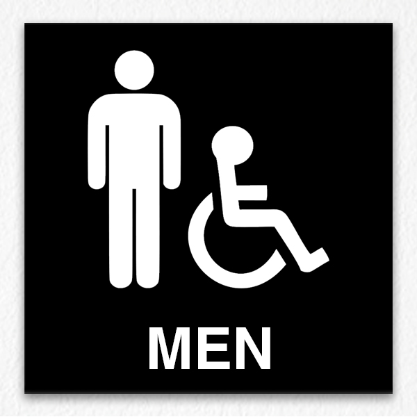 Men Only Allowed Sign on Black