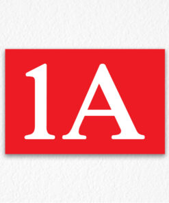 1A Floor Number Sign in Red