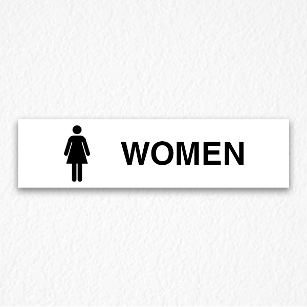 Women Area Sign in Black Text