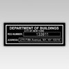 HPD Building Registration Number Sign
