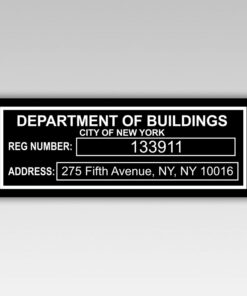 HPD Building Registration Number Sign