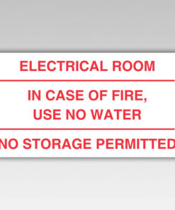 Building Electrical panel area must be kept clear Caution Sign