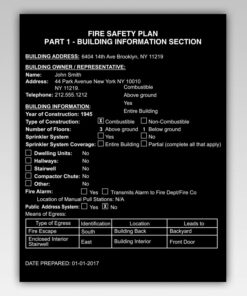 fire safety plan sign