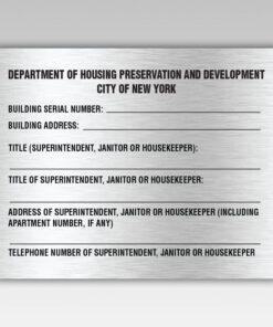 HPD serial number sign