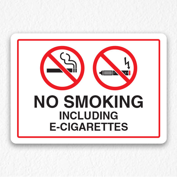 No Smoking Sign Including E-Cigarettes