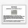 Air Conditioner Policy Sign