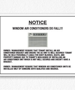 Air Conditioner Policy Sign